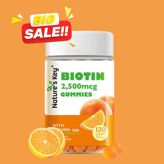 【BIG SALE】Biotin Gummies 120 Count with Vitamin C, and E