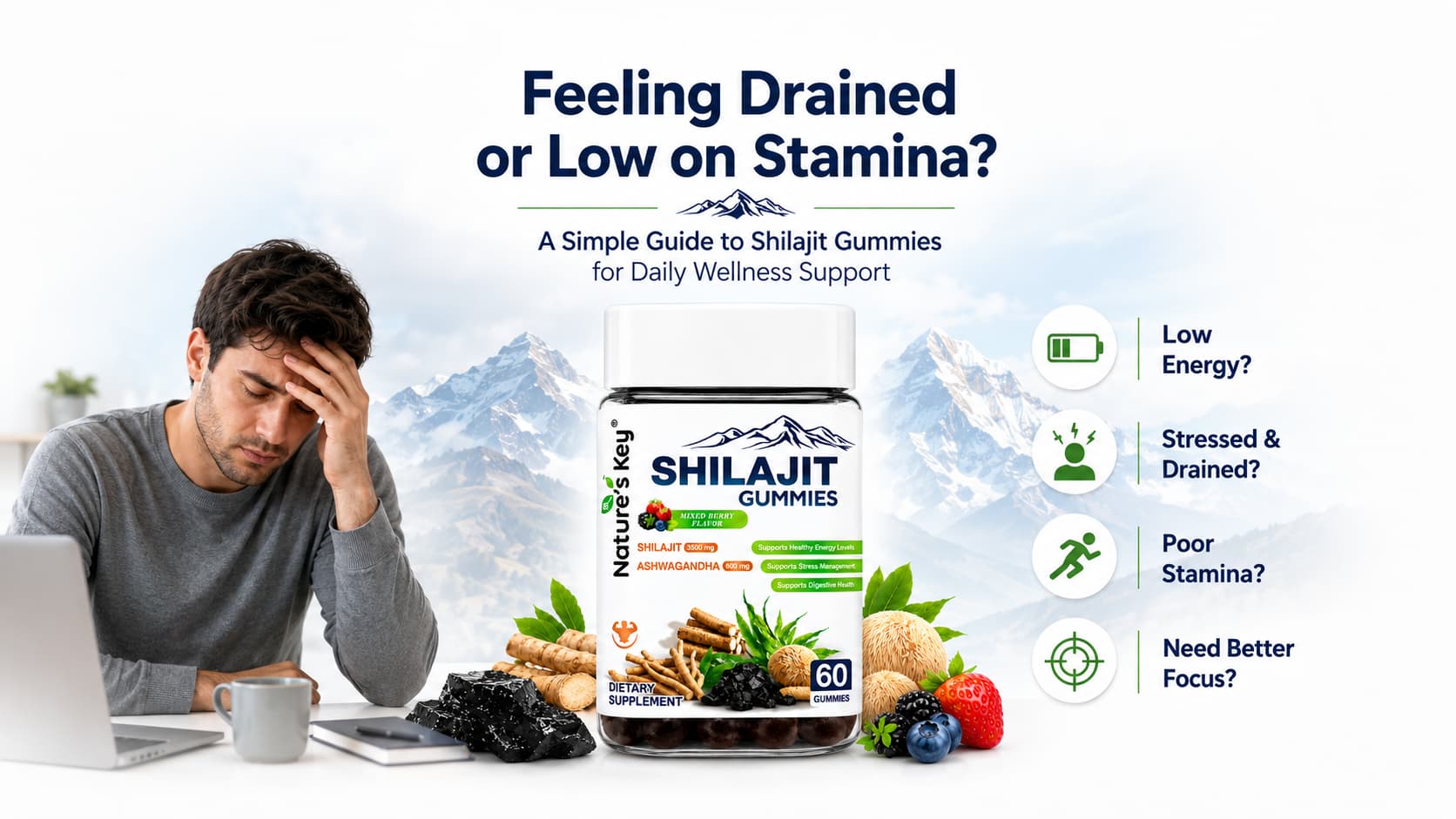 Feeling Drained or Low on Stamina? A Guide to Shilajit Oil-Infused Gummies