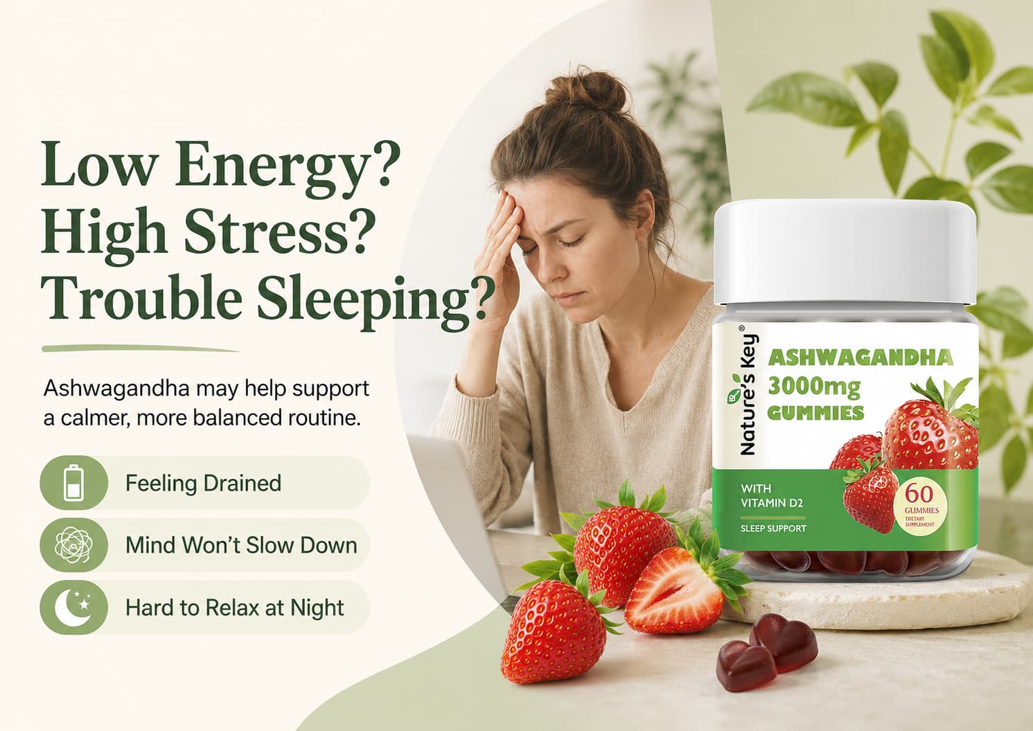 Feeling Tired, Stressed, or Restless? How Ashwagandha Supports Daily Calm &amp; Balance