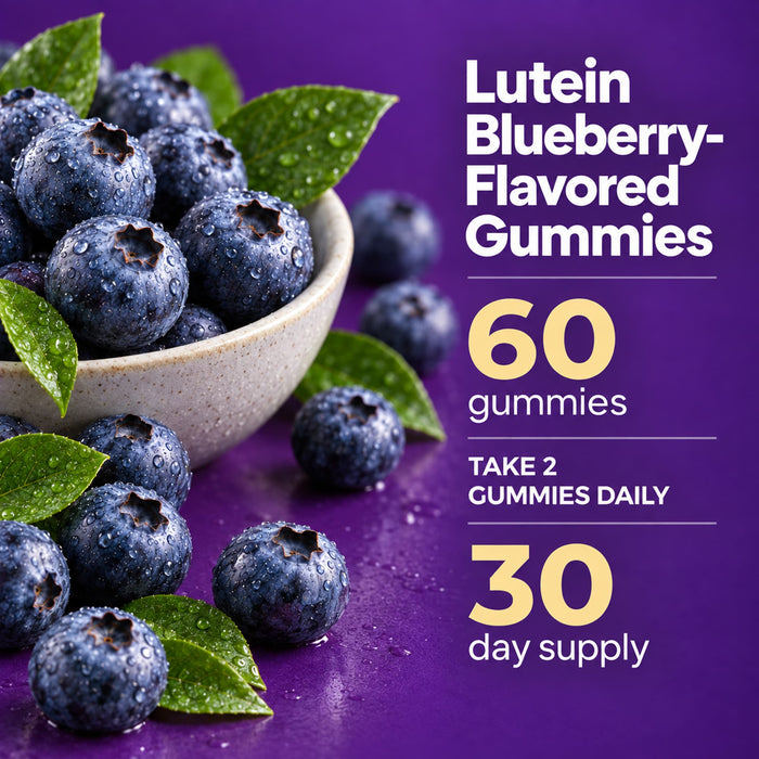 Lutein Gummies 60 Count with Vitamin A Blueberry