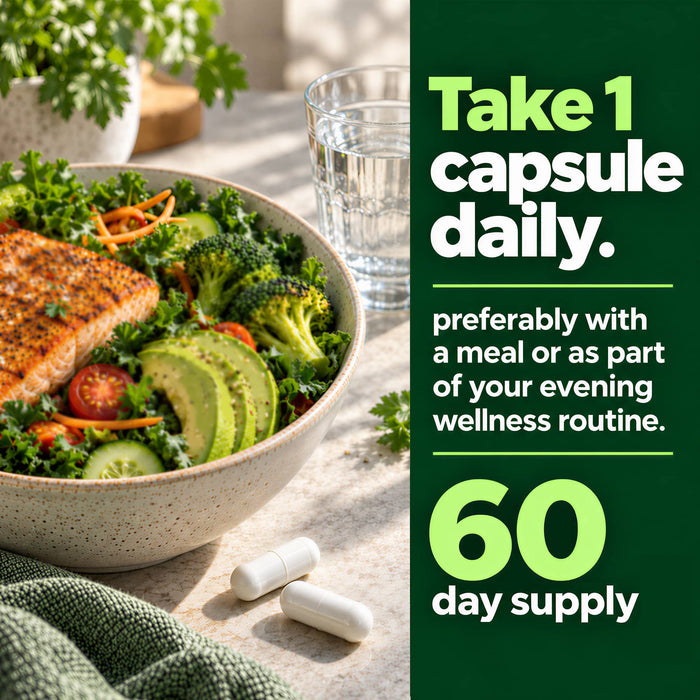 Magnesium Glycinate Capsules with Zinc, Vitamin D3 & B6, High Absorption, 60 Ct