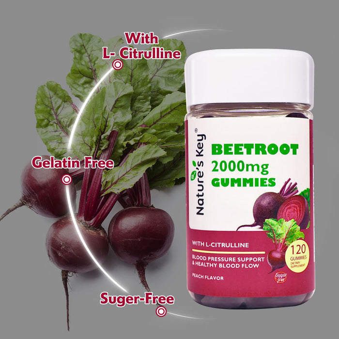 Beetroot Gummies 120 Count- 0g Added Sugar