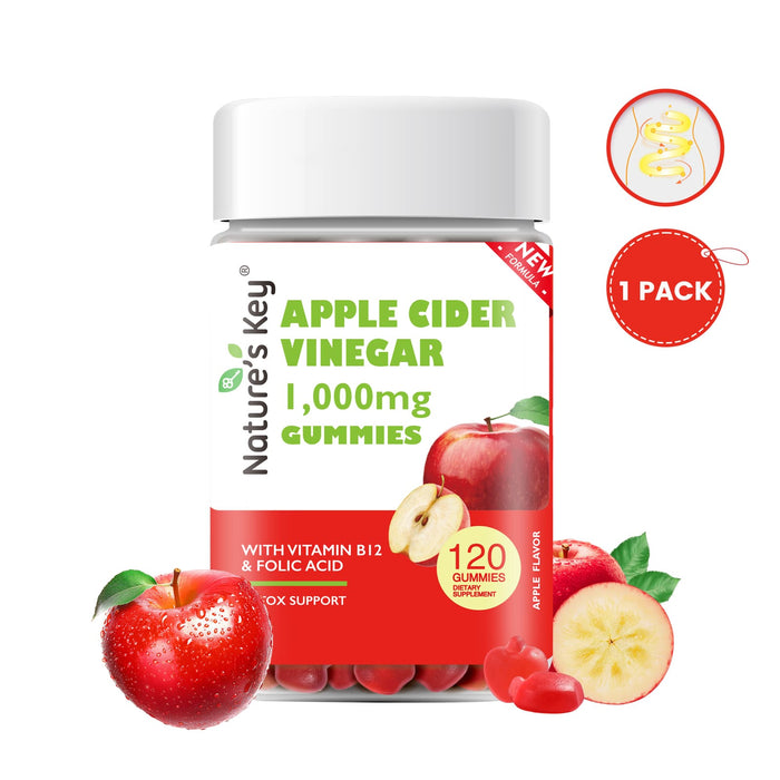 Apple Cider Vinegar Gummies 120 Count with Vitamin B6 B12