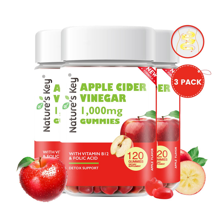 Apple Cider Vinegar Gummies 120 Count with Vitamin B6 B12