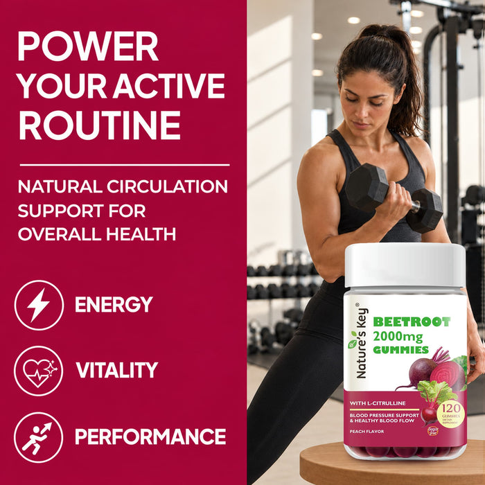 Beetroot Gummies 120 Count- 0g Added Sugar