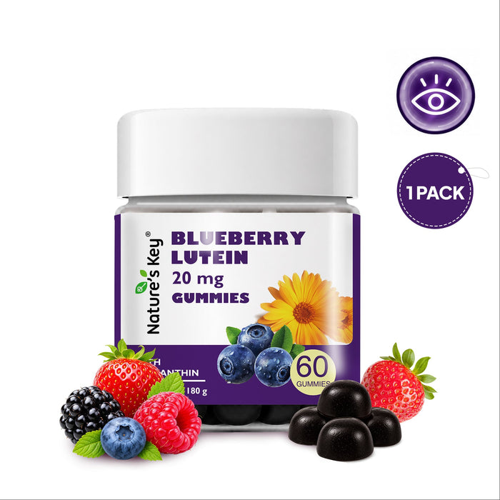 Lutein Gummies 60 Count with Vitamin A Blueberry