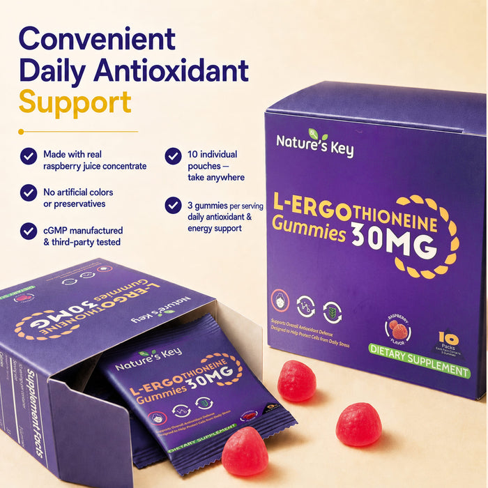 L-Ergothioneine Gummies 30mg 5-in-1 Sugar Free