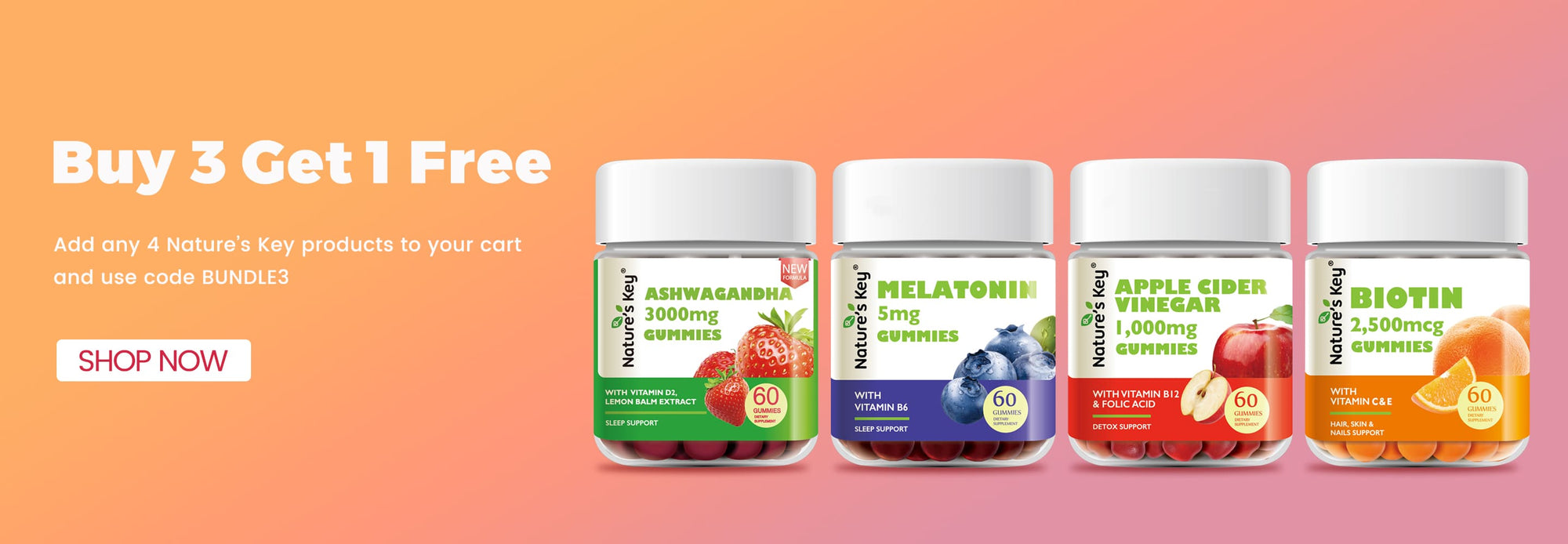 buy 3 get 1 free-natureskey gummies