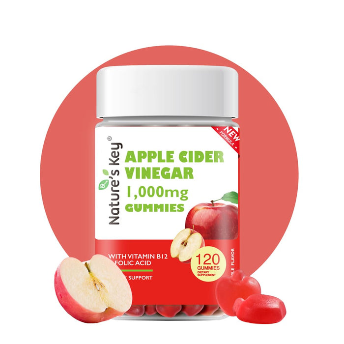Apple Cider Vinegar Gummies 120 Count with Vitamin B6 B12