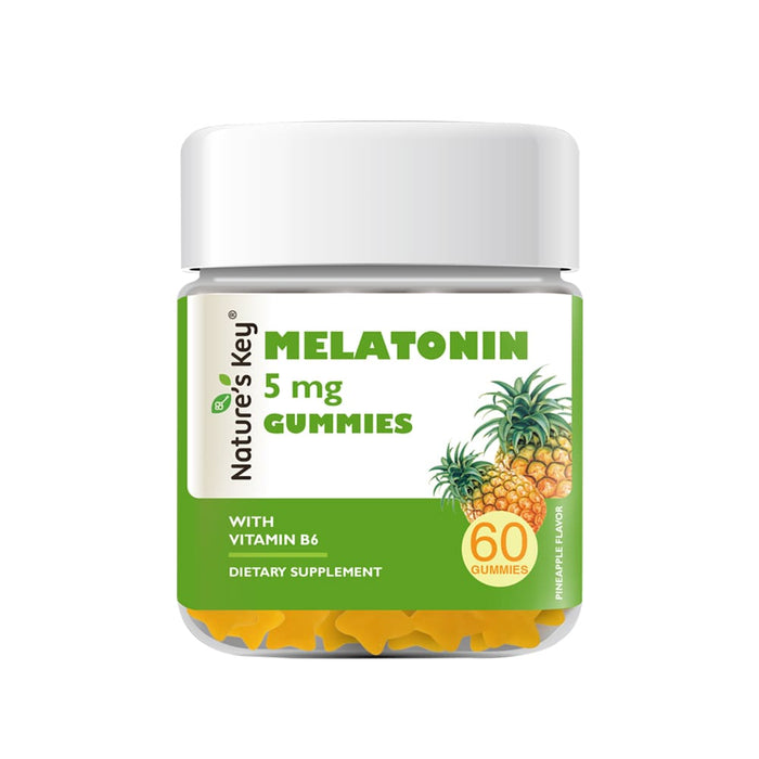 Melatonin Gummies with Vitamin B6 Pineapple Flavor 60Ct