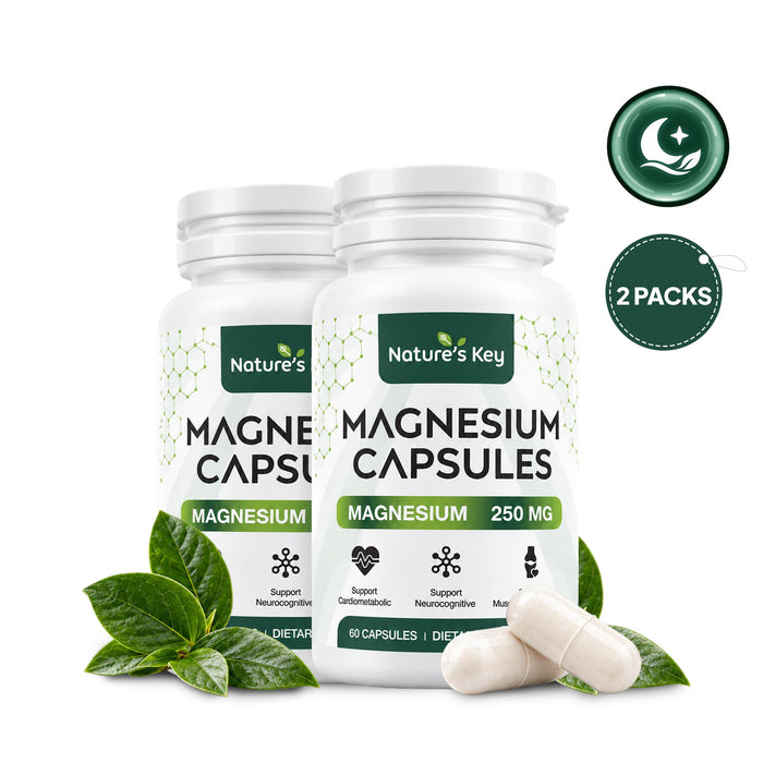 Magnesium Glycinate Capsules with Zinc, Vitamin D3 & B6, High Absorption, 60 Ct