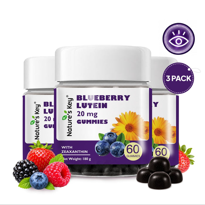 Lutein Gummies 60 Count with Vitamin A Blueberry
