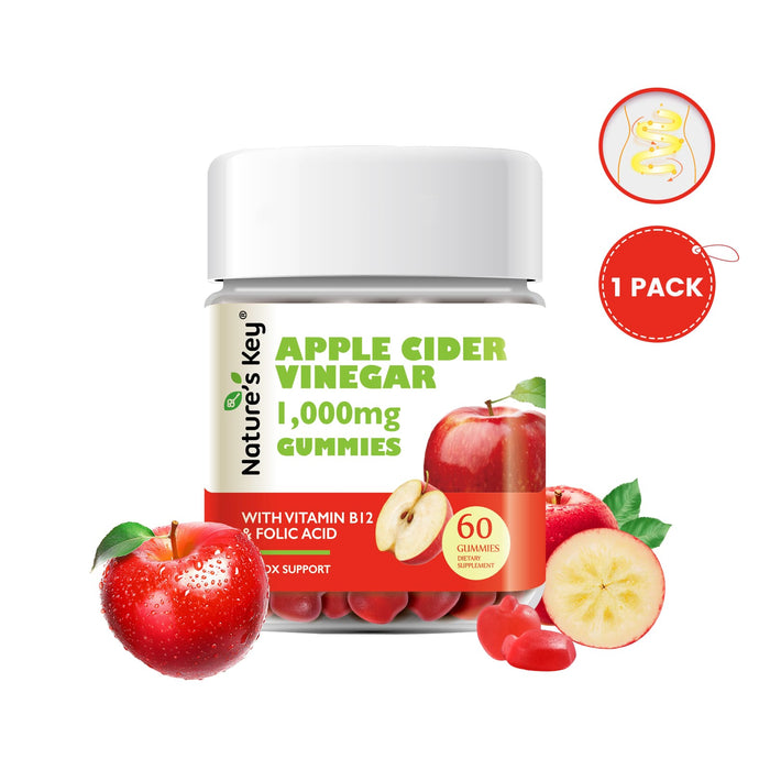 Apple Cider Vinegar Gummies 60 Count with Vitamin B6 B12