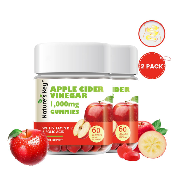 Apple Cider Vinegar Gummies 60 Count with Vitamin B6 B12