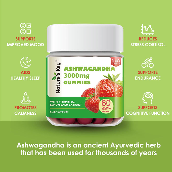 Ashwagandha Gummies 60 Count with Vitamin D2