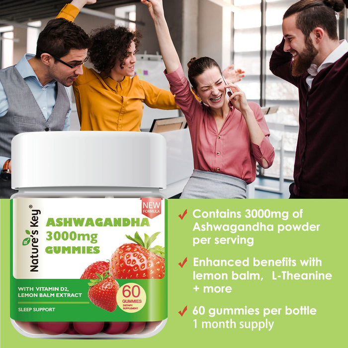 Ashwagandha Gummies 60 Count with Vitamin D2