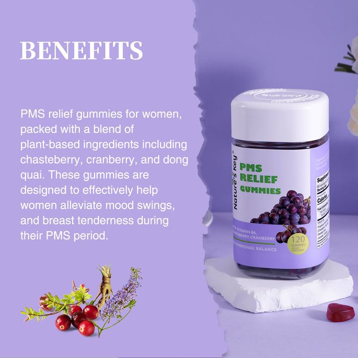 PMS Relief Gummies 120 Count with Vitamins B6