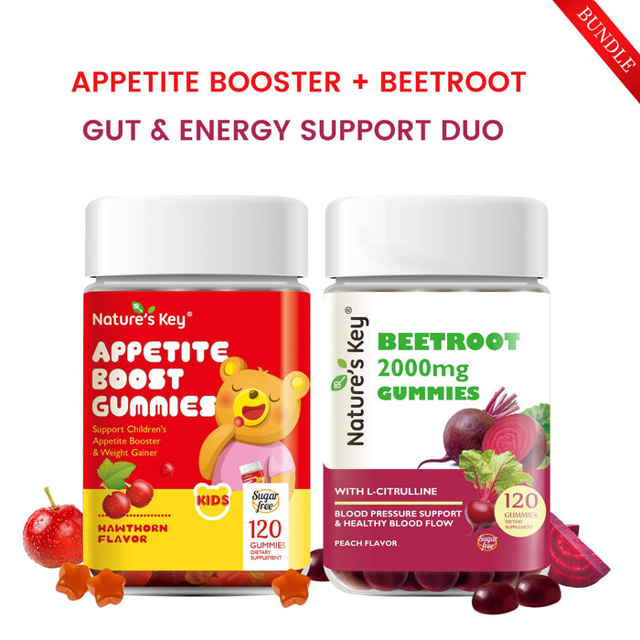 Appetite Booster+Beetroot Gummies Duo Daily Energy & Appetite Support for All Ages