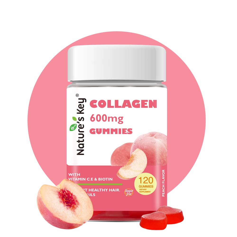 Mulittea Collagen Gummies For Hair Skin & Nails - Hydrolyzed Collagen With Vitamins C & E, Biotin, Hyaluronic Acid, 60 Fruit Gummies