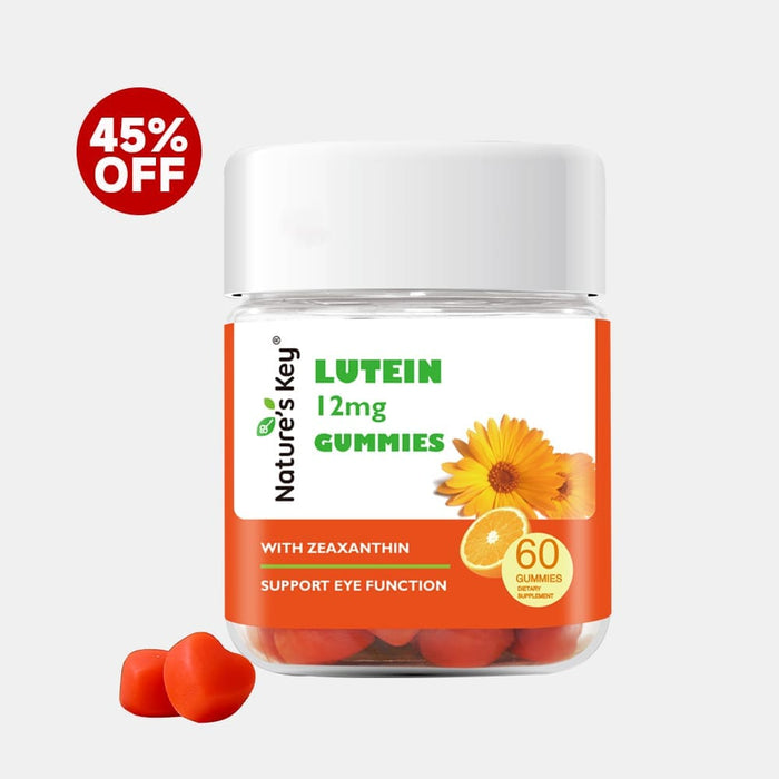 Nature's Key Lutein gummies packaging with 45% off