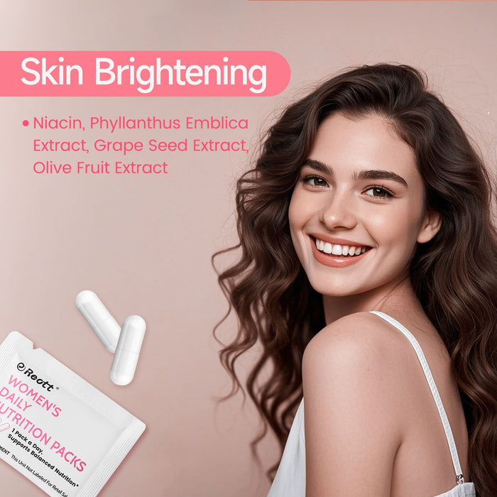 Reott Women's Daily Vitamin Packs with Collagen Peptide, PQQ, 4-IN-1 Multivitamins