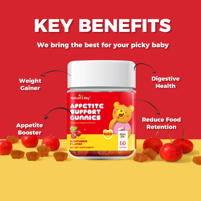 Appetite Booster Gummies Sugar Free 60 Count, Suitable for All Ages