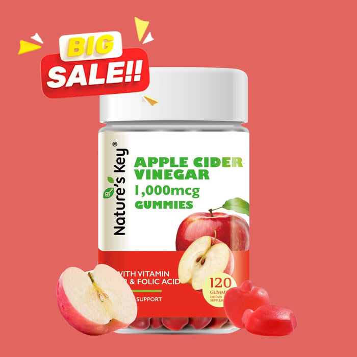 【BIG SALE】Apple Cider Vinegar Gummies 120 Count with Vitamin B6 B12