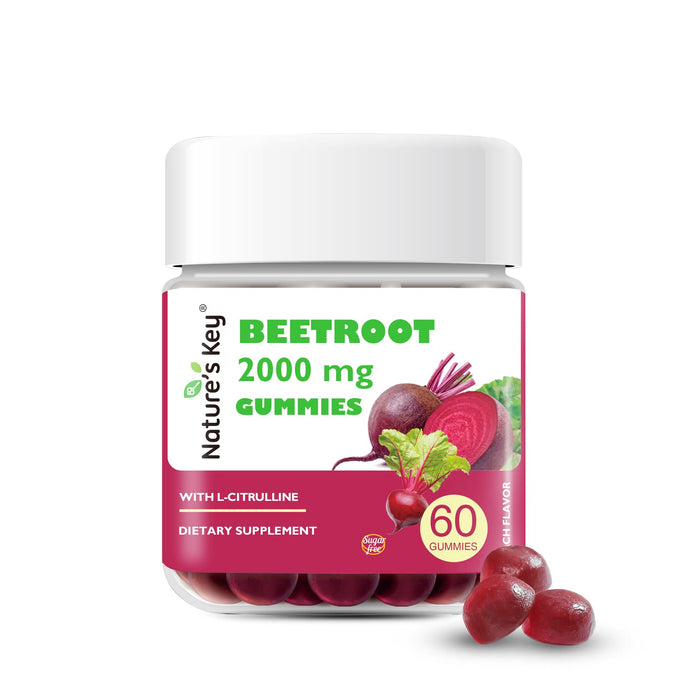 Beetroot Gummies 60 Count- 0g Added Sugar