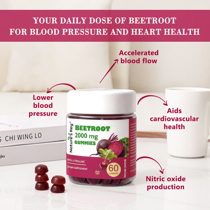 Beetroot Gummies 60 Count- 0g Added Sugar