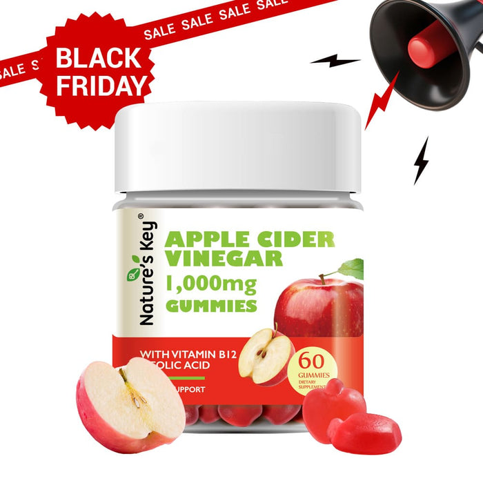 Apple Cider Vinegar Gummies 60 Count with Vitamin B6 B12