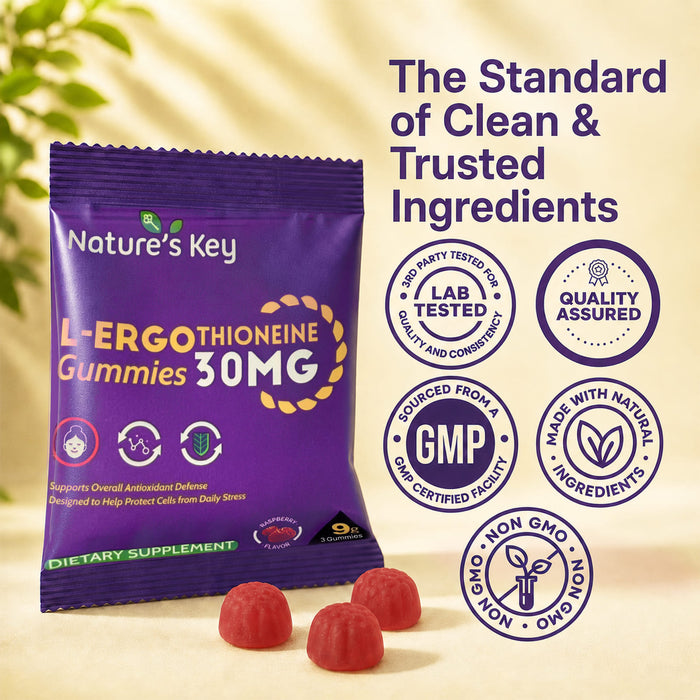 L-Ergothioneine Gummies 30mg 5-in-1 Sugar Free