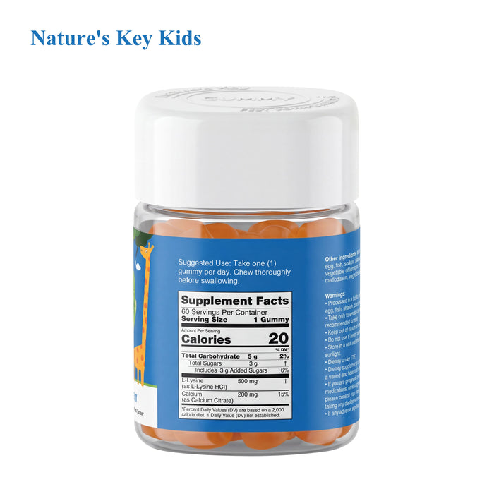 Nature's Key Kids LYSINE GROWTH GUMMIES 60 Count